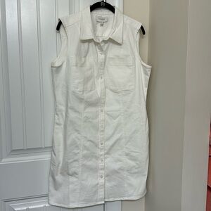NWT BANANA REPUBLIC WHITE DENIM SLEEVELESS DRESS